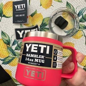 NEW RARE Yeti Rambler 14 Oz Mug Super Cute Limited Edition Rare Bimini Pink!!!